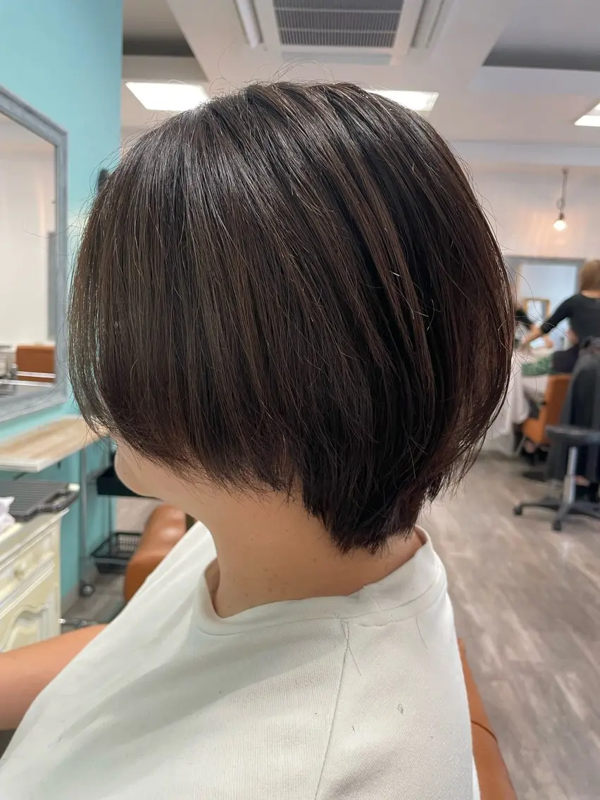 ショート 丸みショート ショートヘア ✨伊藤修治✨レディー ス・メンズカット✨のヘアスタイル