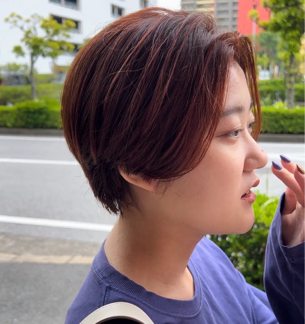 ショート カラー ハンサムショート ショートヘア ✨技術講師.艶髪✨ ✂︎佐久間✂︎のヘアスタイル