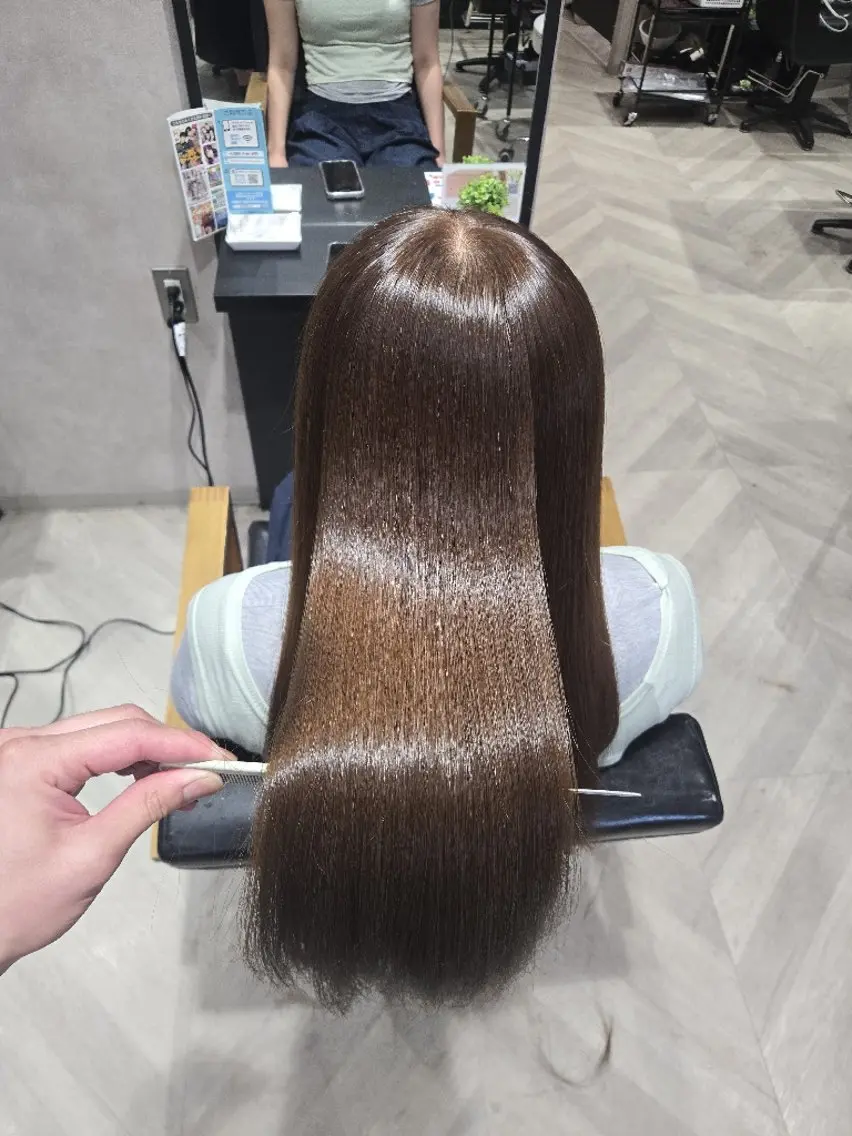 セミロング 縮毛矯正 カット 縮毛矯正 トリートメント amie 北千住 西口店Yoshidaのヘアスタイル