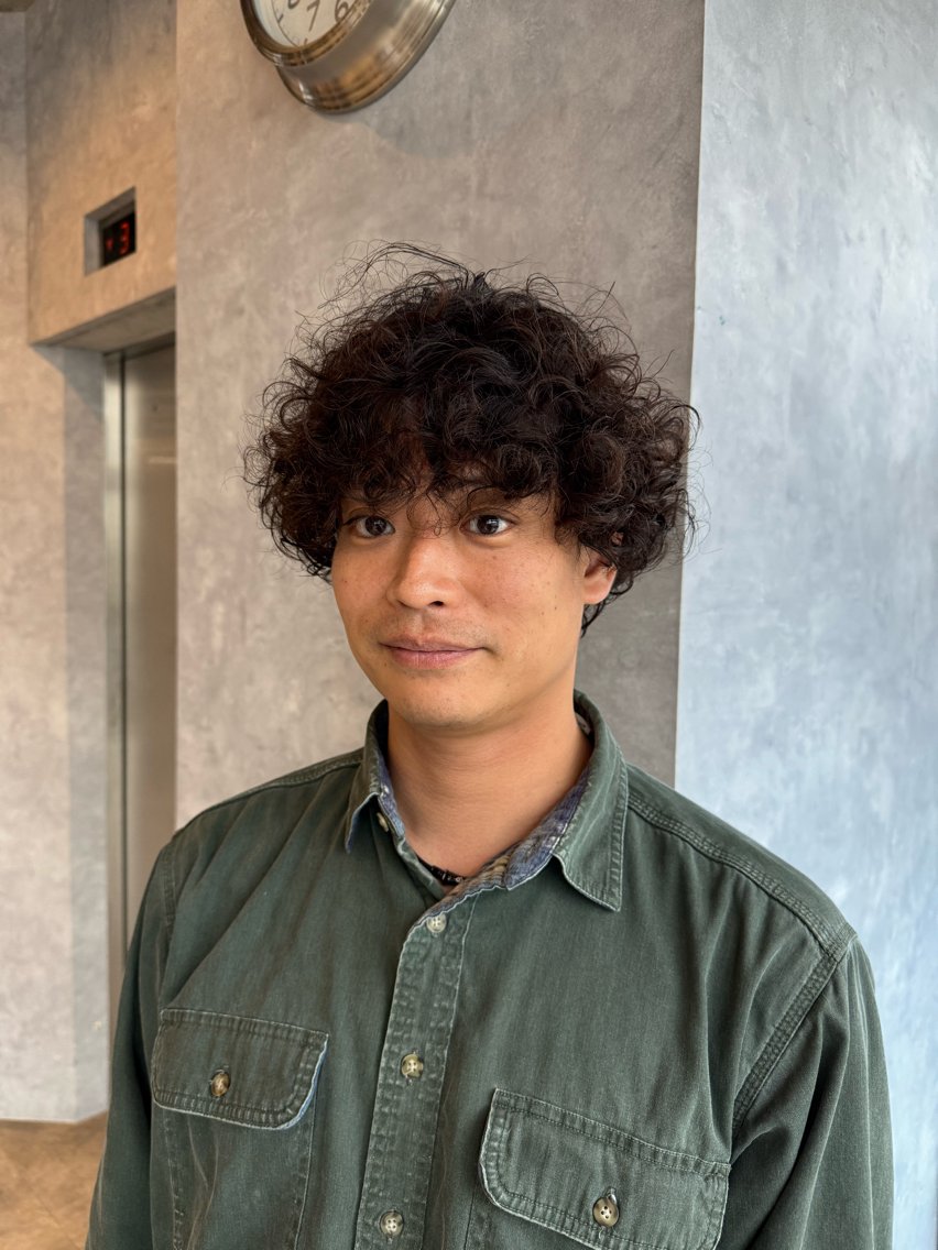 パーマ メンズ メンズパーマ プードルパーマ プードルパーマ 小田 洋代のヘアスタイル