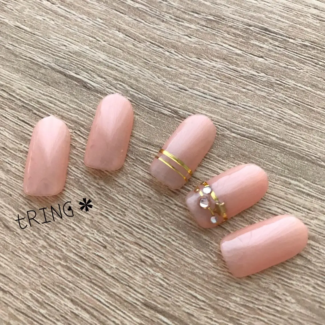 ネイル シンプルネイル ハンドネイル tRING* しいの木台のネイルデザイン