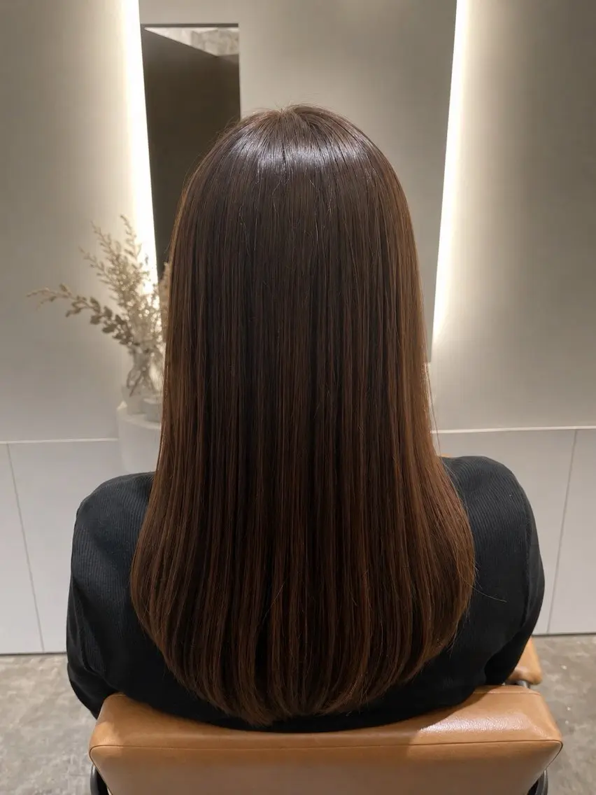 ロング カラー ブリーチ 透明感カラー ブリーチなしカラー カット ヘアカラー トリートメント 骨格診断/似合わせ カットあさみななこのヘアスタイル