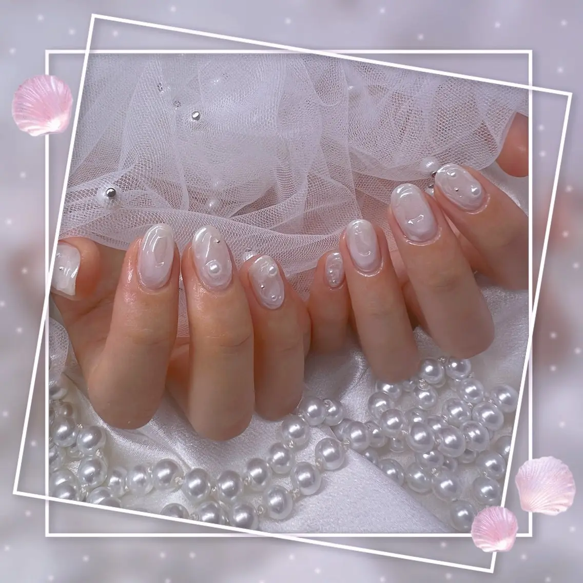 ネイル チークネイル フレンチネイル グラデーション マグネットネイル マグネットフレンチ ハンドネイル Chill Nailsalonのネイルデザイン
