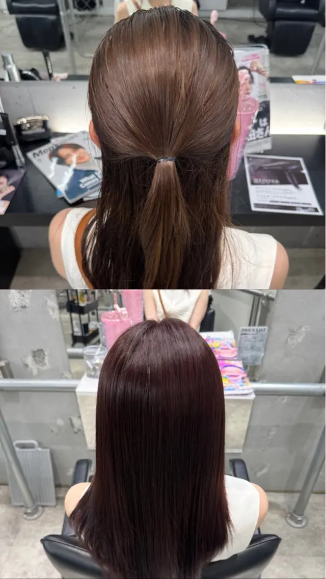 【木・金限定無料‼️】フルカラー＋2stepトリートメント　　　　ブリーチ不可の写真