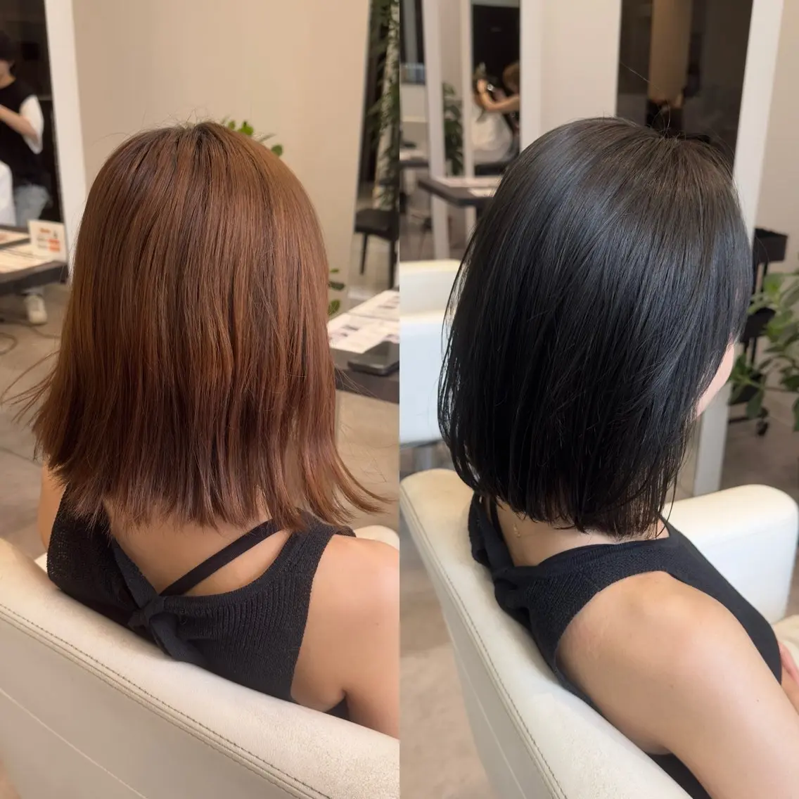 ミディアム カラー カット ヘアカラー トリートメント ✨大人韓国レイヤー ✨吉原 潤✨のヘアスタイル
