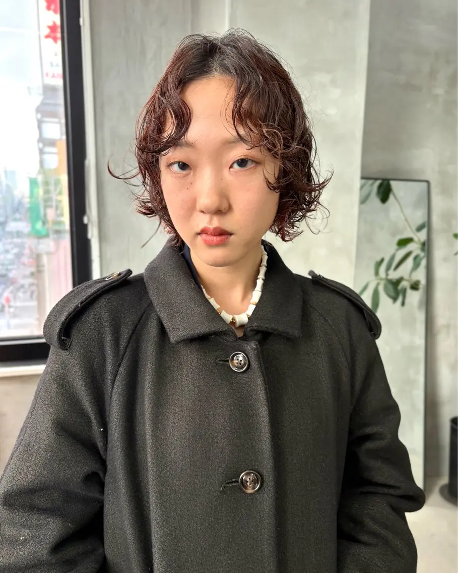 ショート カラー パーマ ボブ カット パーマ トリートメント tetohair 森田浩平のヘアスタイル