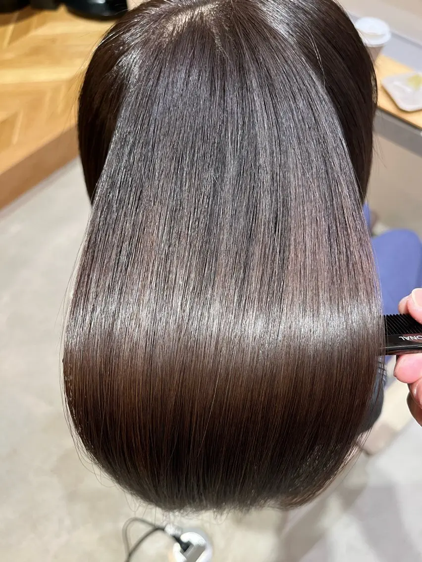 ロング 縮毛矯正 髪質改善|縮毛矯正 ならelu宿河原のヘアスタイル