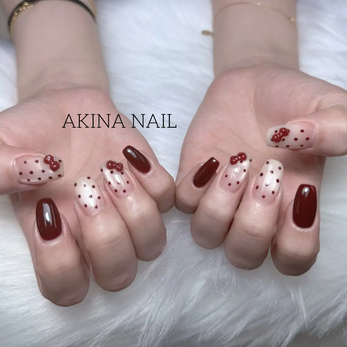 セミロング ハンドネイル Akina Nail 亀戸のネイルデザイン