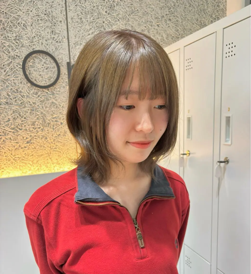 カラー ベージュカラー オリーブベージュ オレンジ ヘアカラー OPS hair大名 🩵yuna🌙のヘアスタイル