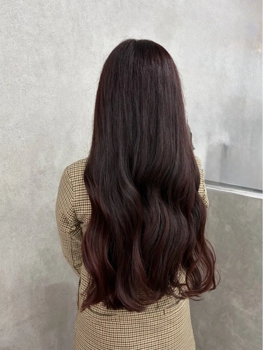 ロング カラー ブリーチ ダブルカラー ブリーチなしカラー ピンクカラー 倉澤 愛理のヘアスタイル