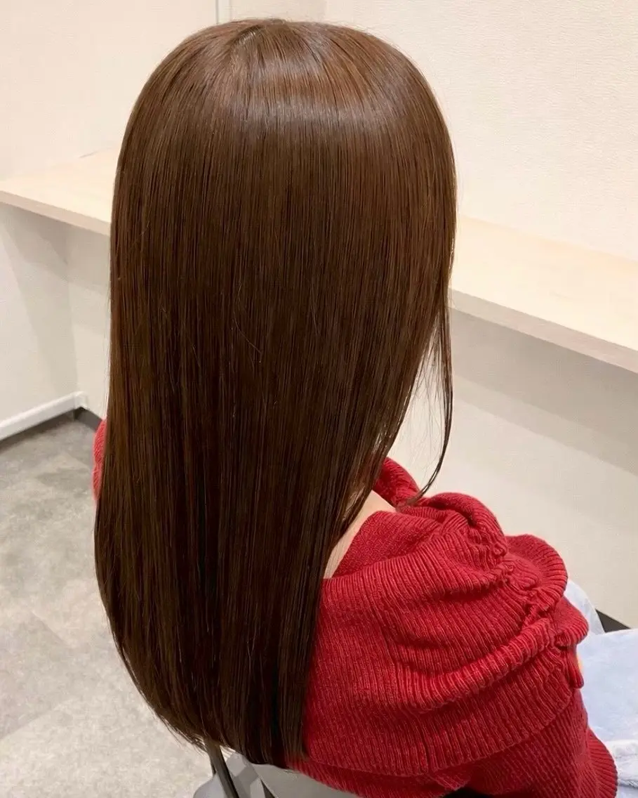 ロング レイヤーカット カット ヘアカラー トリートメント 浜田 希々香のヘアスタイル