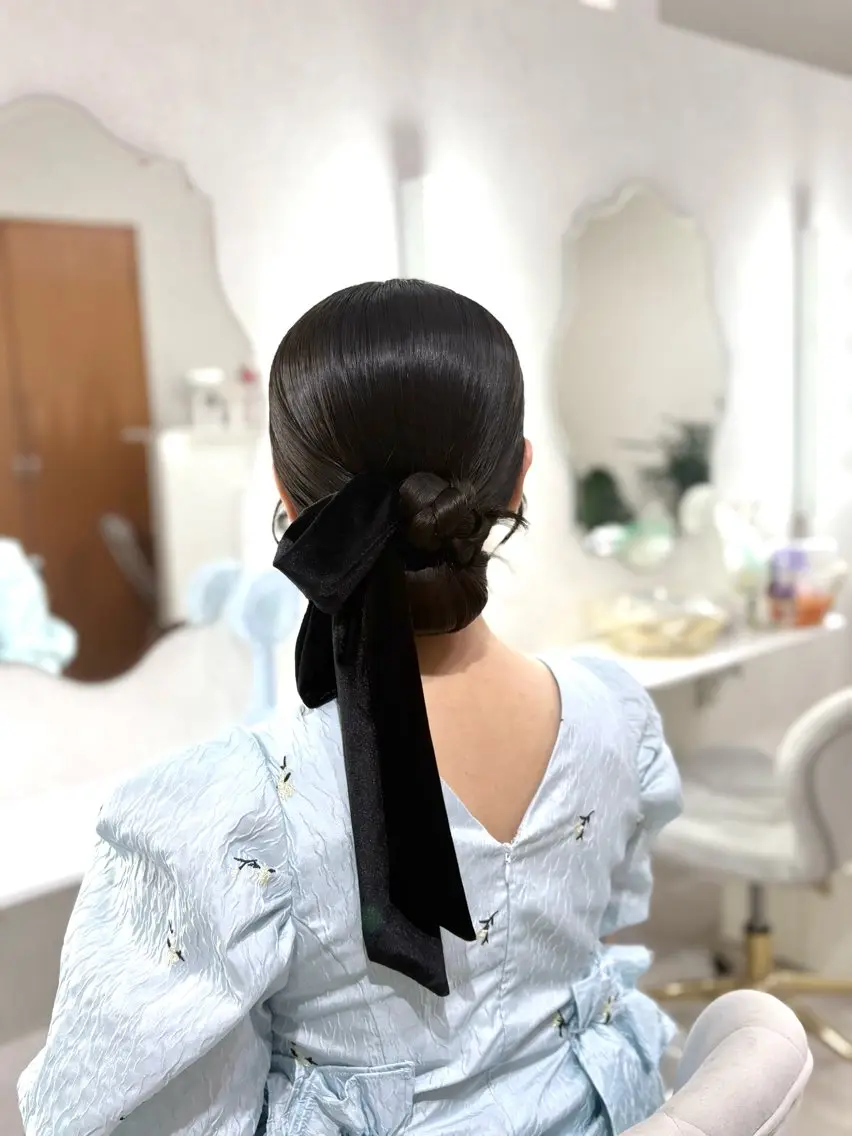 ロング ヘアアレンジ ヘアセットサロン /上坪愛美のヘアスタイル