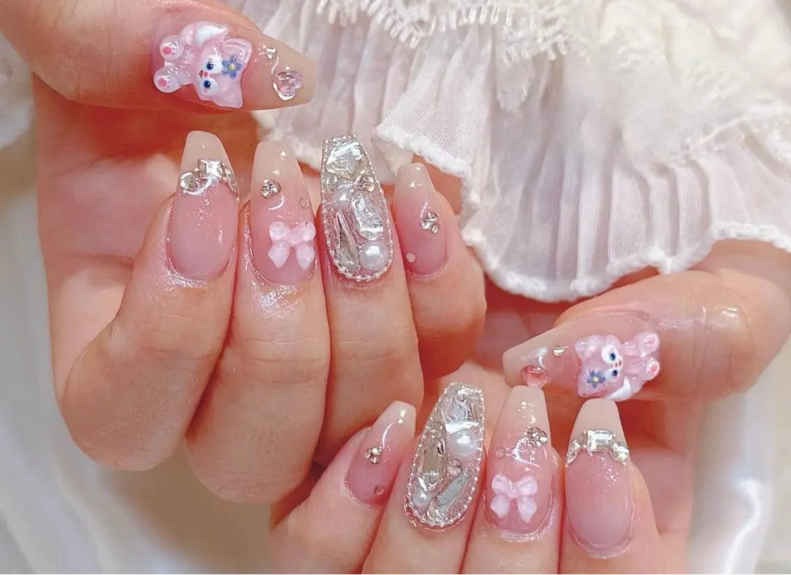 ネイル 長さ出し Mi nailsのネイルデザイン