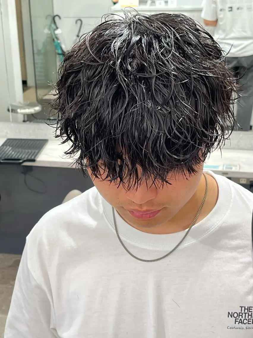 パーマ メンズ カット パーマ 🍐シャドウパーマ メンズ特化/守岡🍐のヘアスタイル