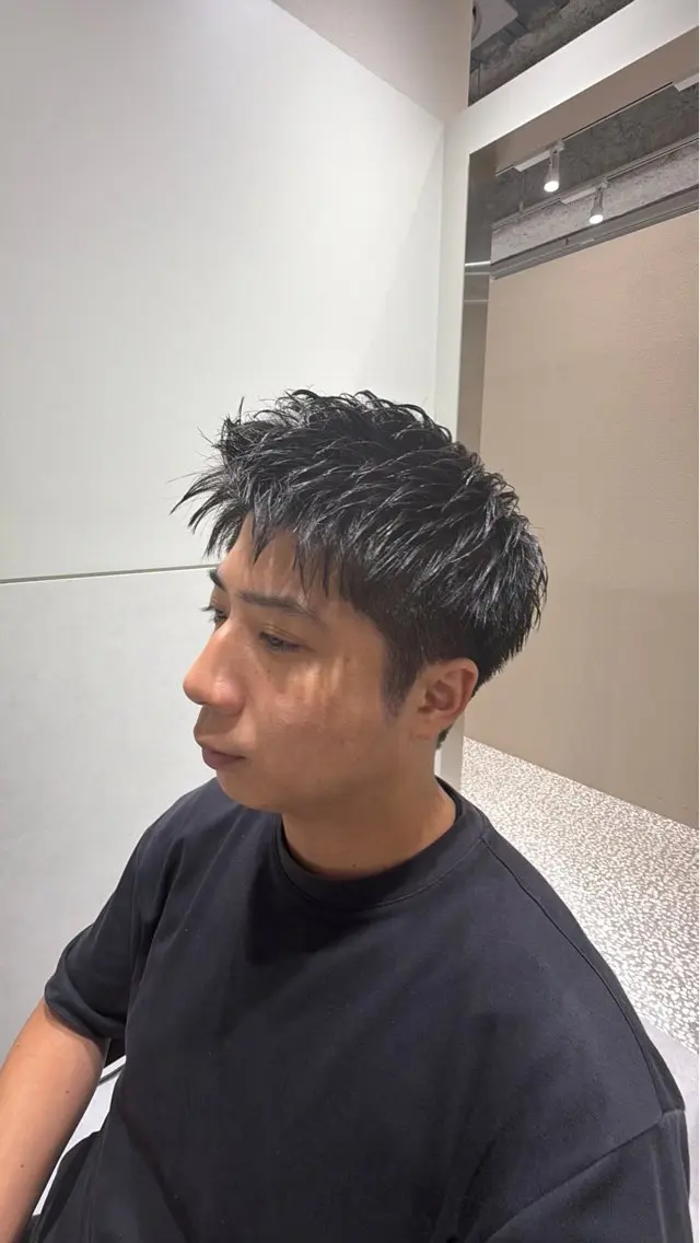 ショート メンズ カット ヘッドスパ ヘアセット 新宿メンズカット/ パーマ/岩田進一のヘアスタイル