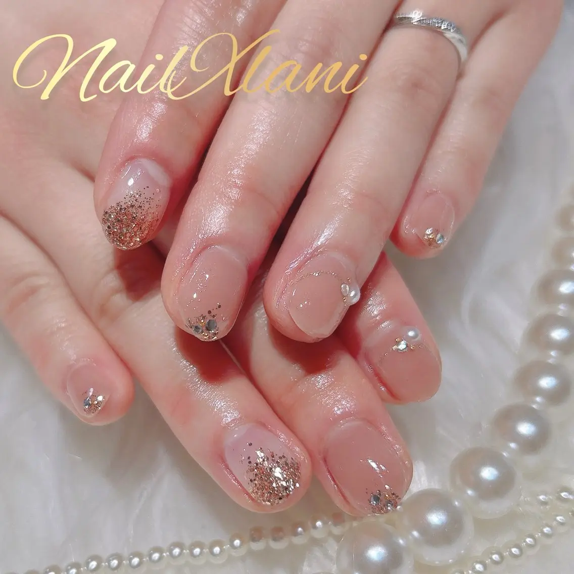 ネイル フットネイル ジェルネイル マグネットネイル パラジェル バレンタイン Nail×Lani 深爪矯正対応◎のネイルデザイン