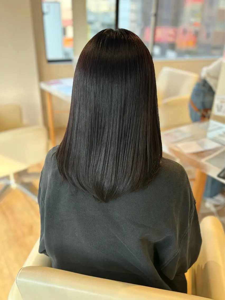 ミディアム カラー ヘアアレンジ 髪質改善 トリートメント 【韓国ヘア/透明感 カラー】makotoのヘアスタイル