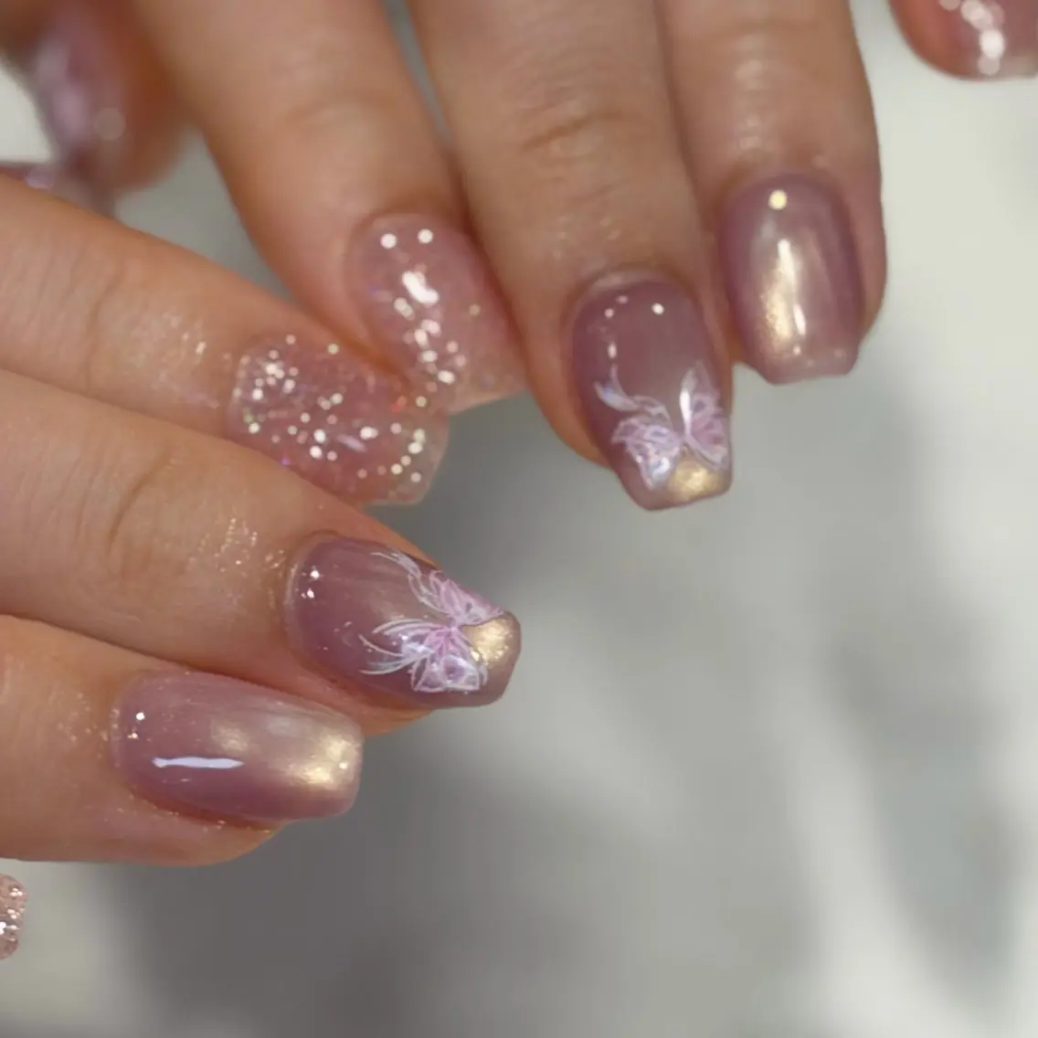 ネイル シンプルネイル yume 🎀大人ガーリー🎀のネイルデザイン
