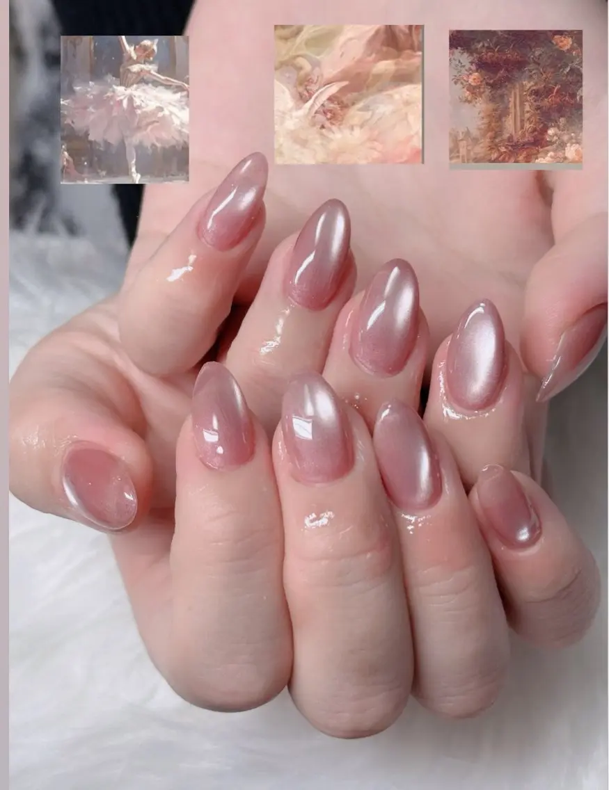 ネイル オーロラネイル フレンチネイル ジェルネイル ハロウィン キラキラネイル H.baby Nail Salonのネイルデザイン