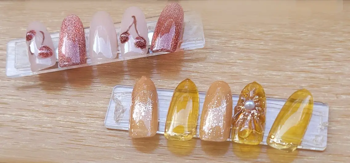 ネイル アートネイル クリアネイル ぷっくりネイル グラシア川口本町 大山のネイルデザイン
