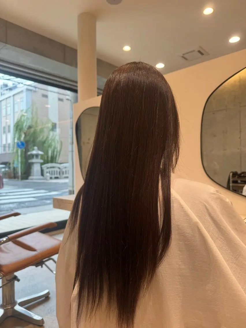 ロング 縮毛矯正 縮毛矯正 陶山 直樹のヘアスタイル