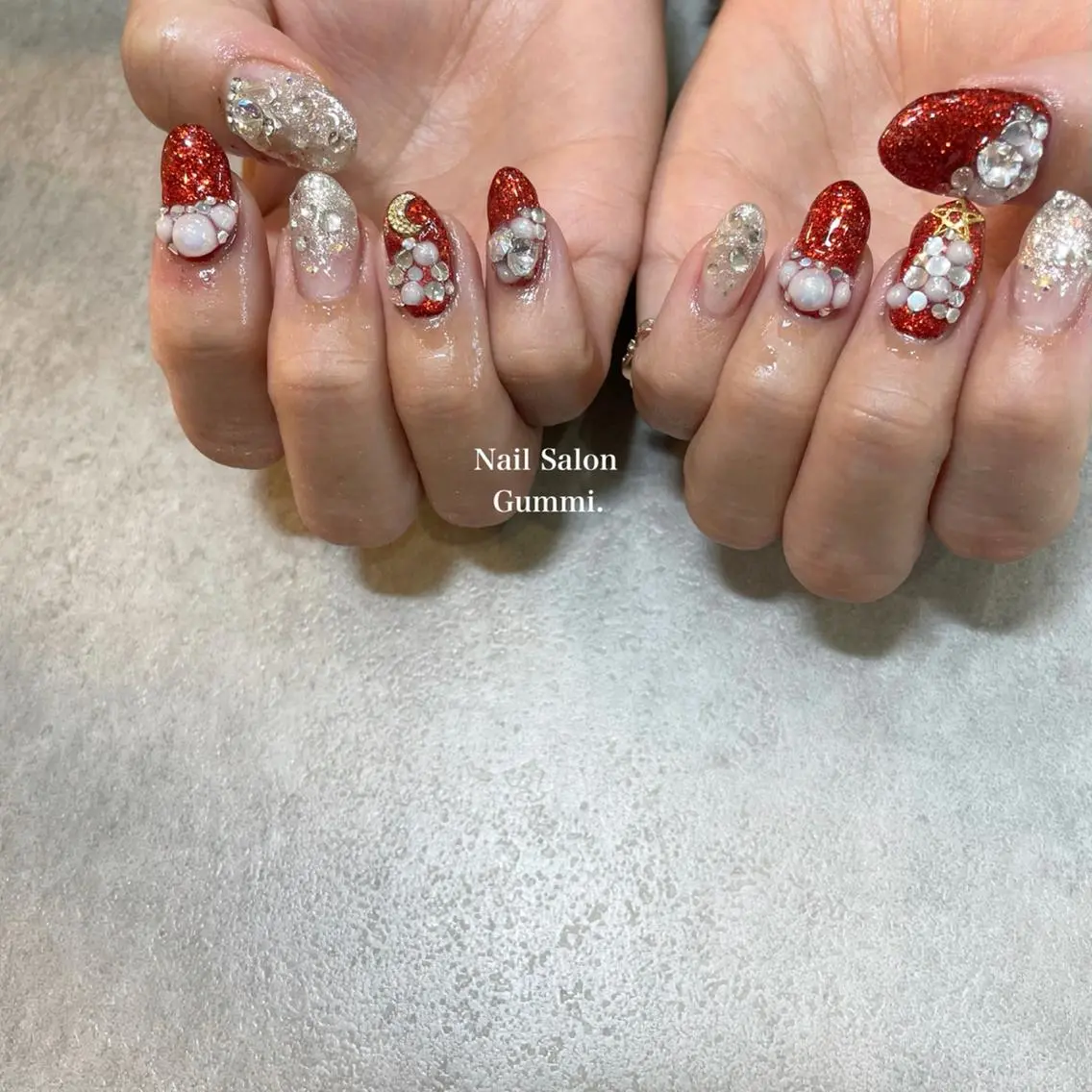 ネイル 冬ネイル クリスマス Nail Salon Gummi.のネイルデザイン