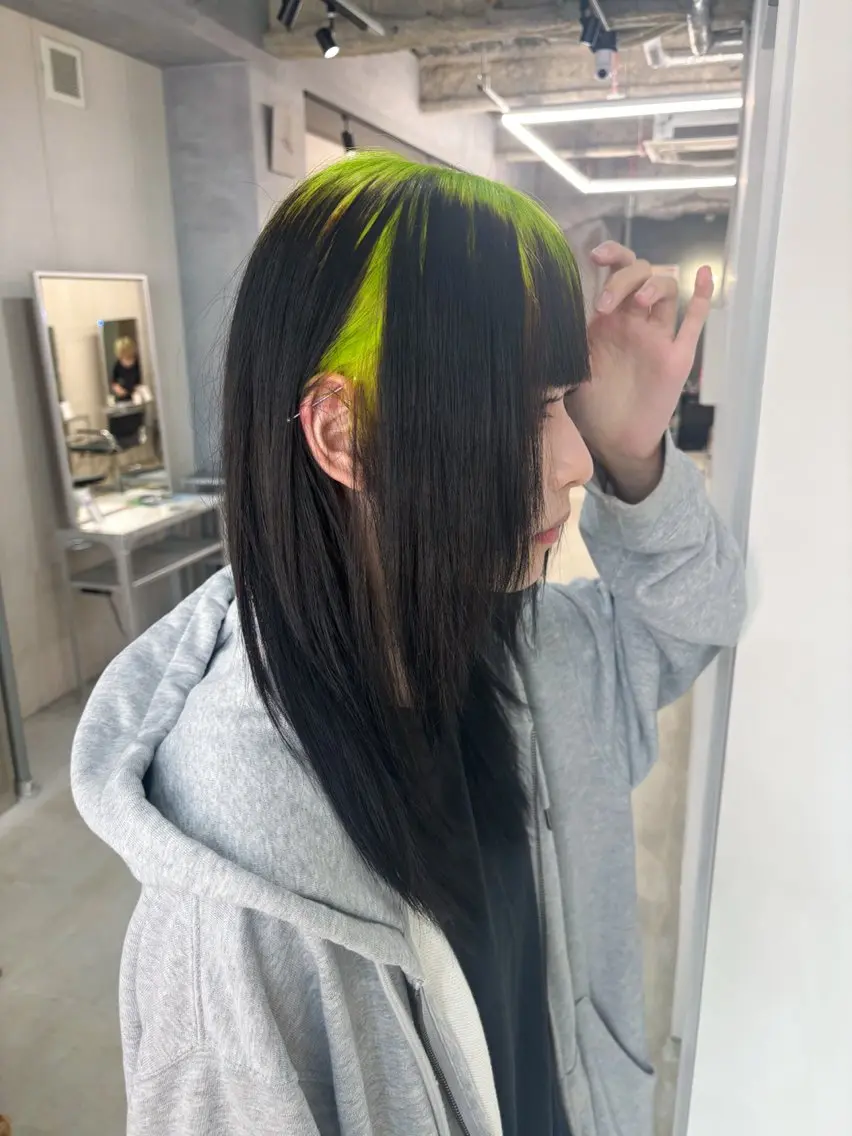 セミロング カラー ヘアカラー デザインカラー /rioのヘアスタイル