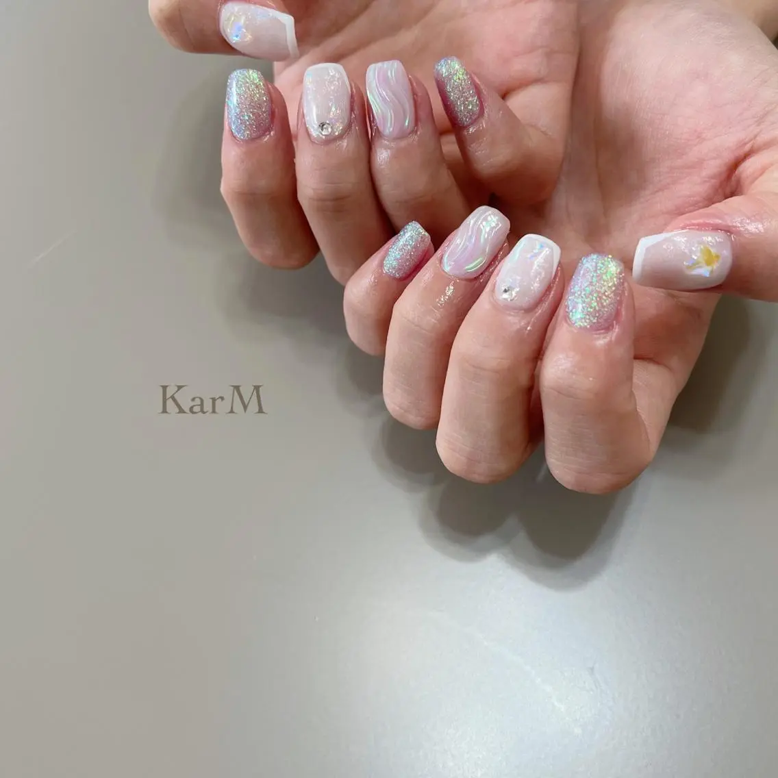 ネイル アートネイル オーロラネイル チークネイル フットネイル フレンチネイル ハンドネイル ogino karinのネイルデザイン