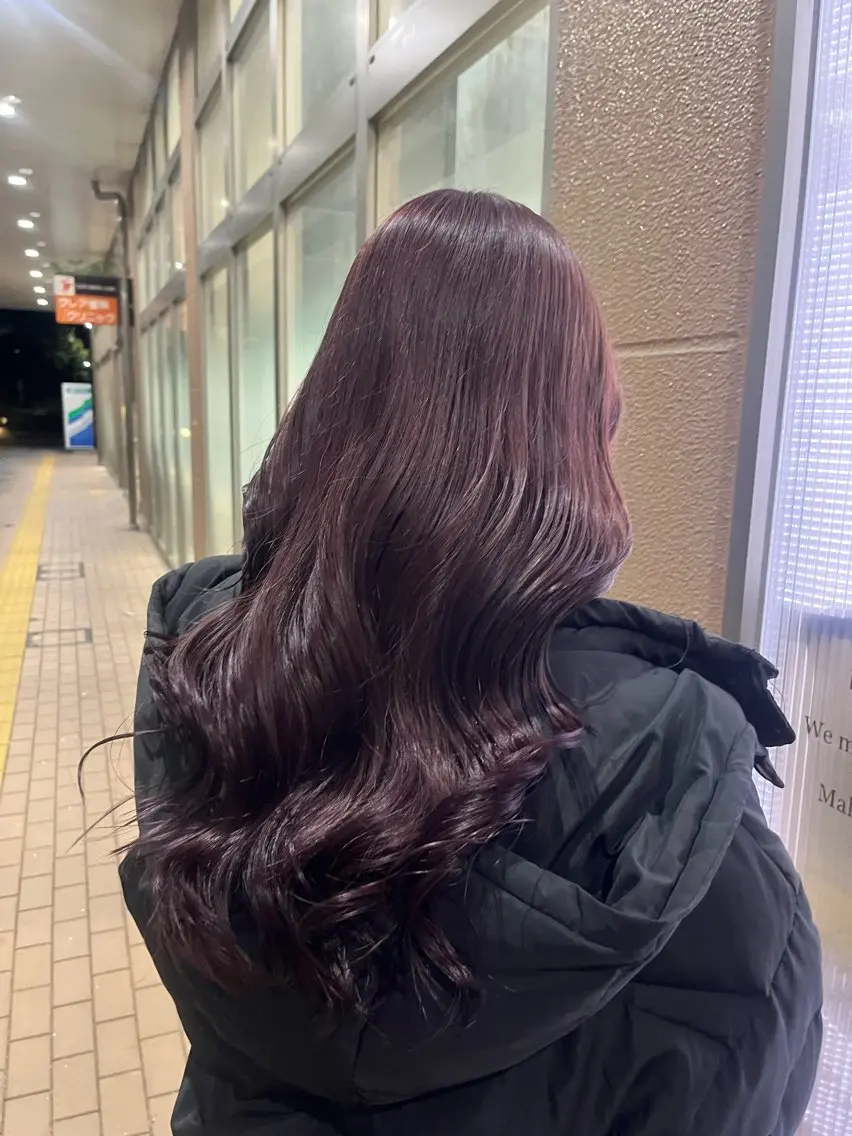 ロング カラー ダブルカラー 加藤 奈菜のヘアスタイル