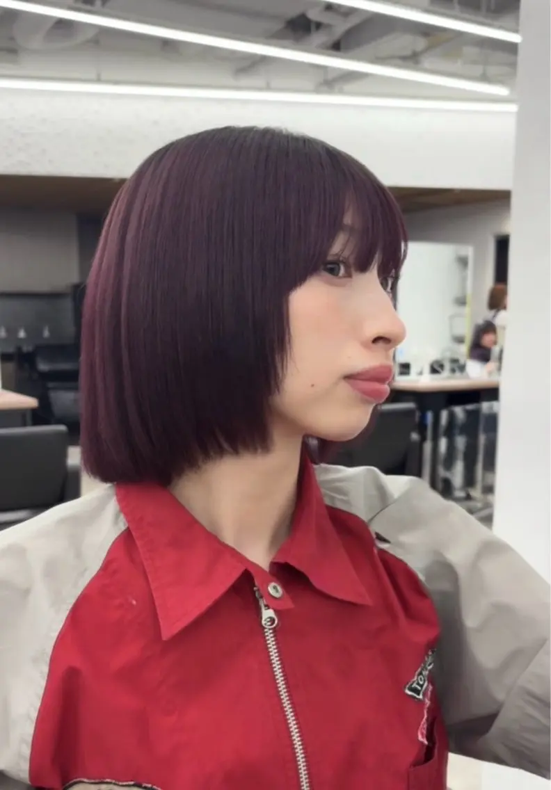 ミディアム カラー ラベンダーカラー 🫧寒色カラー/透明 感ブラック/Risaのヘアスタイル