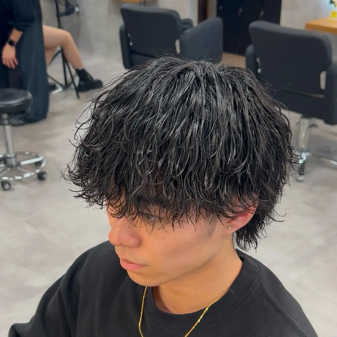 メンズ メンズパーマ 波巻きパーマ カット パーマ 【札幌メンズ特化】 つばさ🔥のヘアスタイル