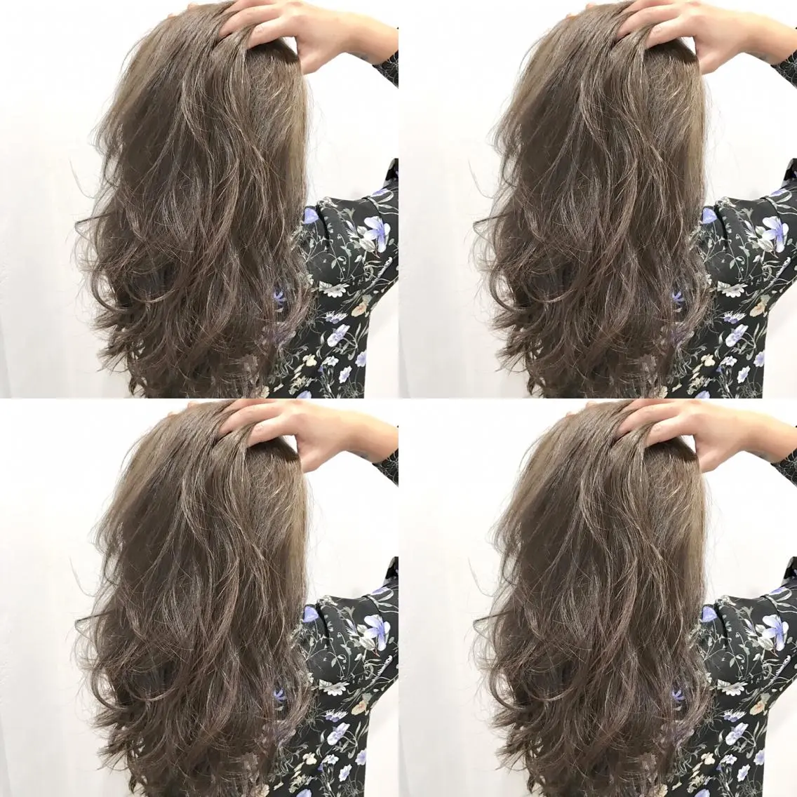 ロング カラー アッシュ ブリーチ ブルーカラー ブルーアッシュ ブリーチなしカラー 井坂 弘人のヘアスタイル