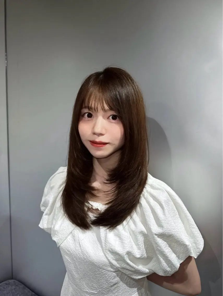 ミディアム カラー トリートメント 【⭐️レイヤーカット 髪質改善⭐️】長谷川のヘアスタイル