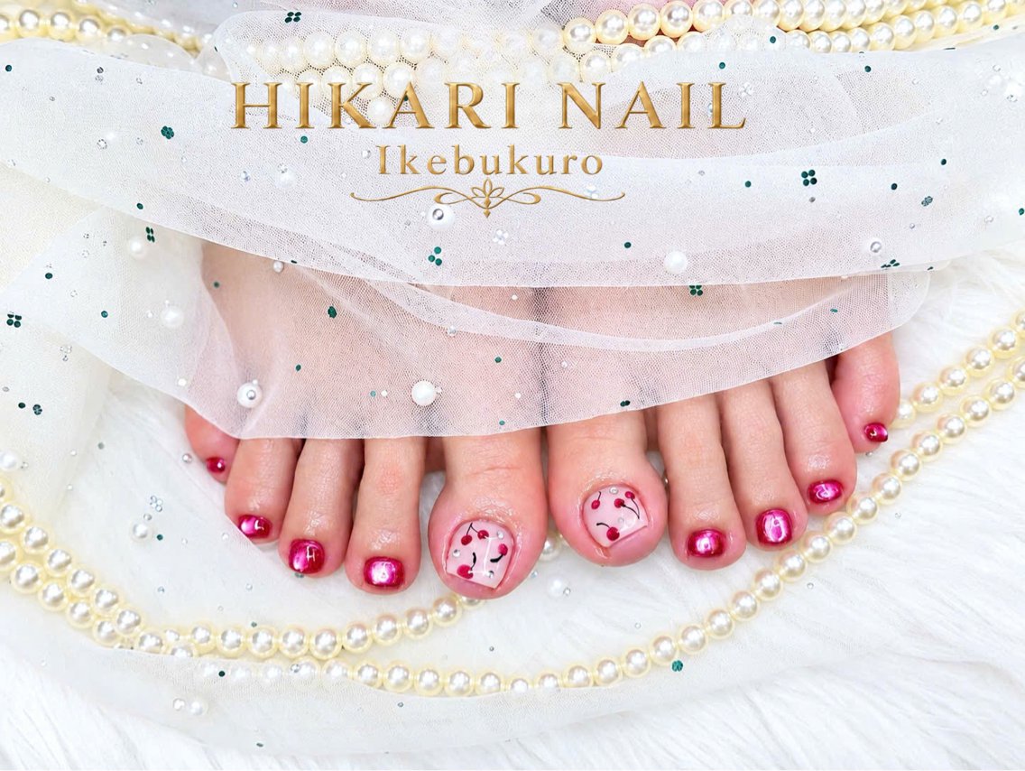 ネイル ハロウィン 持ち込み 冬ネイル クリスマス フットネイル HikariNail Ikebukuroのネイルデザイン