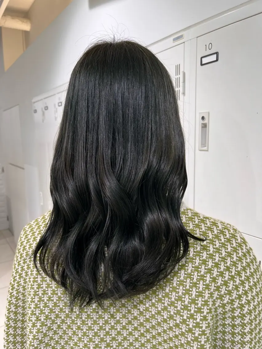 ミディアム カラー 透明感カラー グレージュ オリーブカラー オリーブグレージュ オリーブグレー カット ヘアカラー トリートメント 【メンズ縮毛矯正/ Ryoka】のヘアスタイル