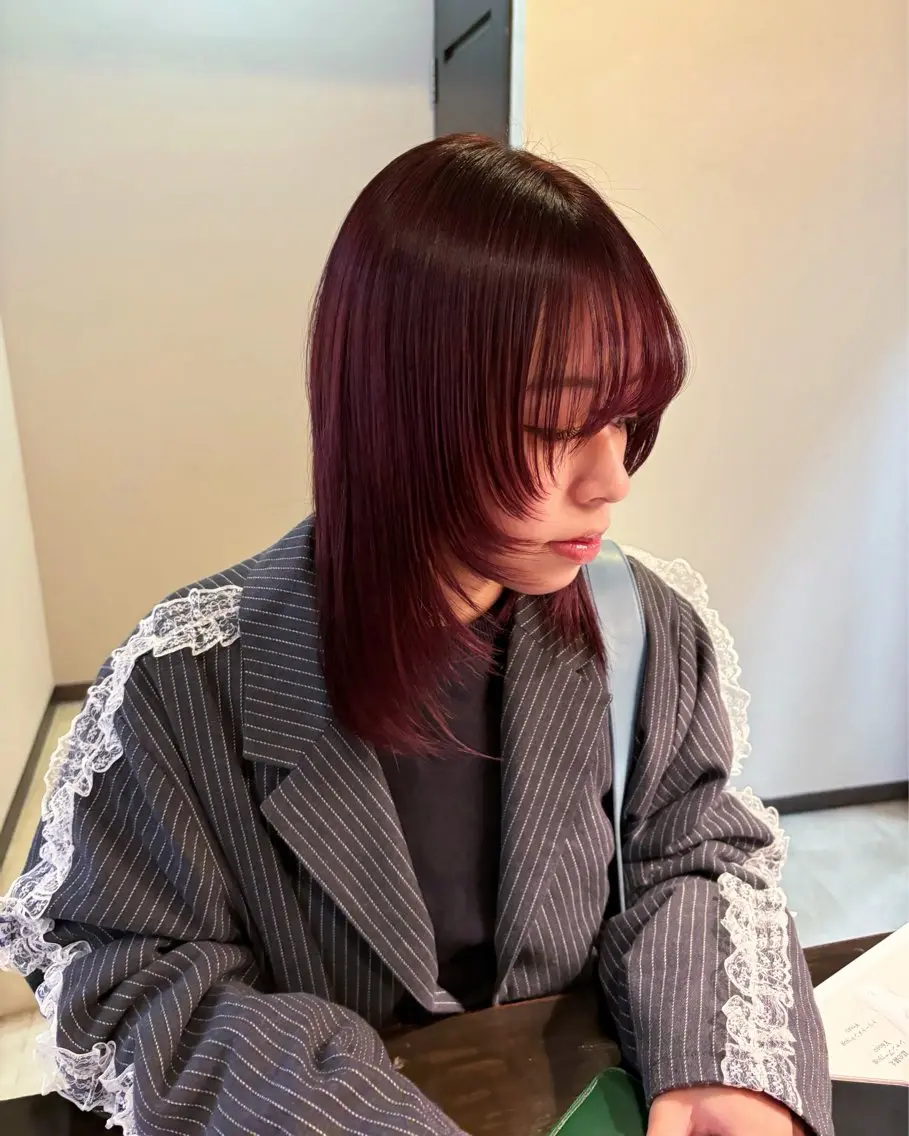 セミロング カラー ヘアカラー トリートメント charme by sarah/ aoiのヘアスタイル