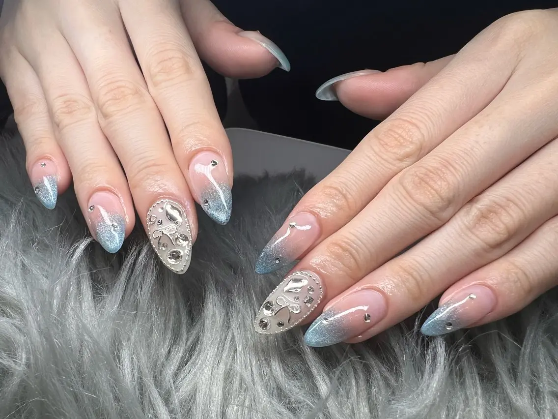 ネイル チークネイル マグネットネイル 💎JADE💎 安田沙也香のネイルデザイン