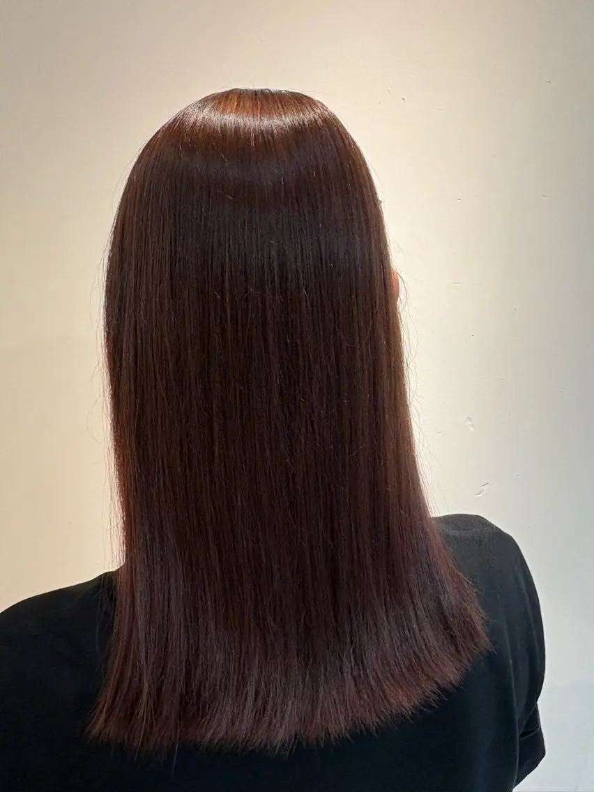 セミロング カラー ピンクカラー ヘアカラー トリートメント 濱野 彩花のヘアスタイル