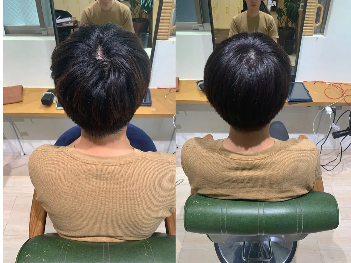ショート カラー アッシュ 透明感カラー オレンジ パラッチ MIKAのヘアスタイル