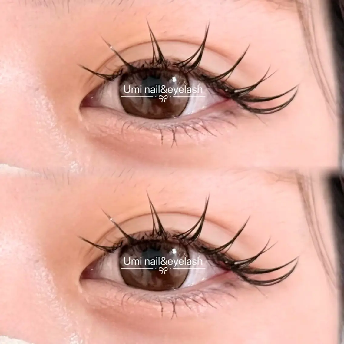 マツエク・マツパ バインドロック 束感まつ毛 まつげパーマ ワンホンマツエク マツエク 池袋Umi nail eyelash ゆみのネイルデザイン
