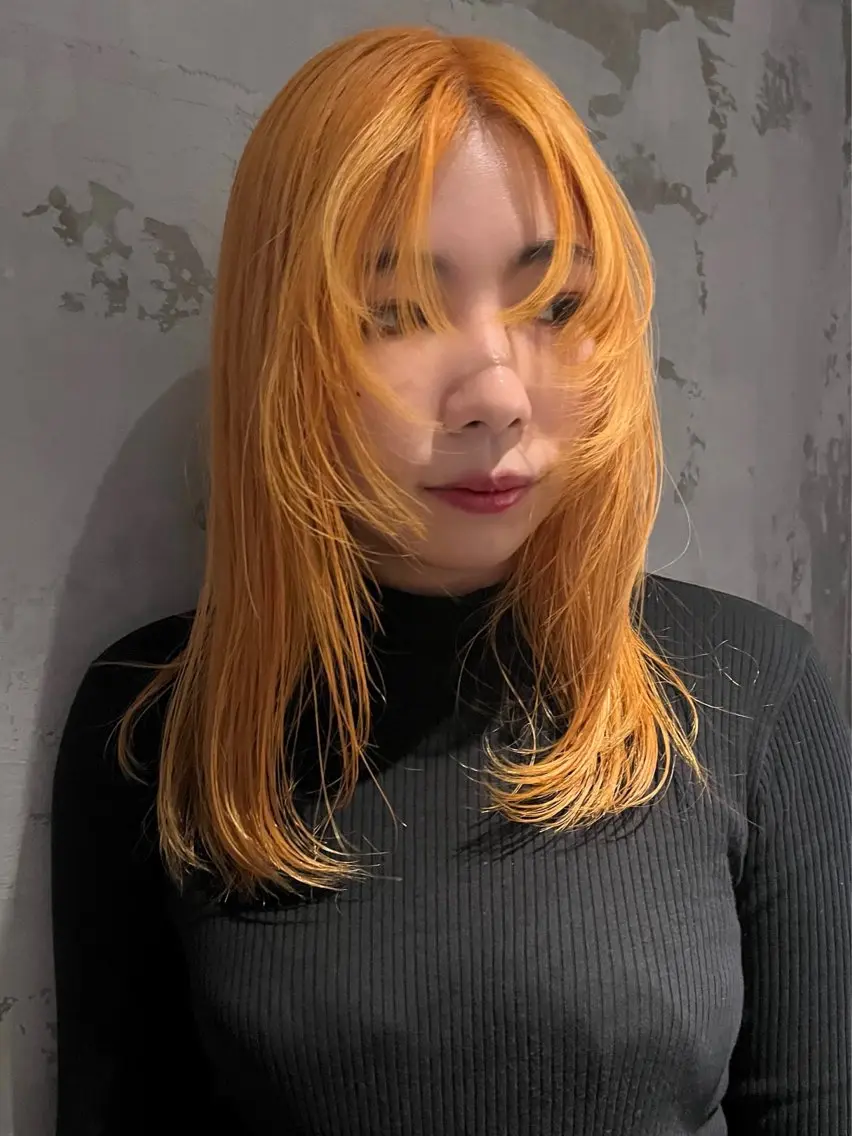セミロング カラー カット ヘアカラー トリートメント 田中 里奈のヘアスタイル