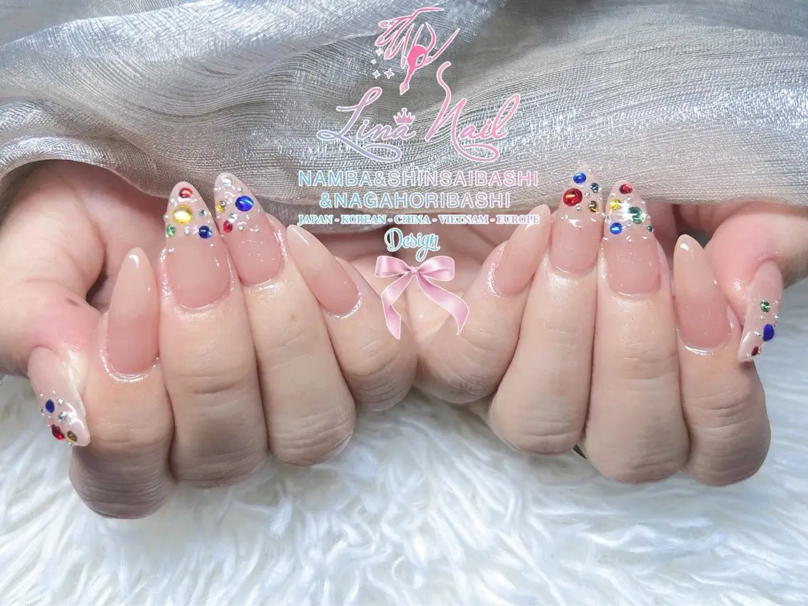 ネイル チークネイル 桜ネイル フラッシュネイル フットネイル ジェルネイル ハンドネイル リナネイル アメ村心斎橋店のネイルデザイン