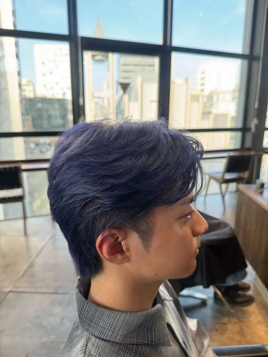 カラー メンズ カット ヘアカラー 渋谷/切りっぱなし レイヤー/ブリーチのヘアスタイル