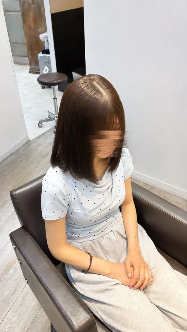 ミディアム ヘアカラー lutia新宿 Rinaのヘアスタイル