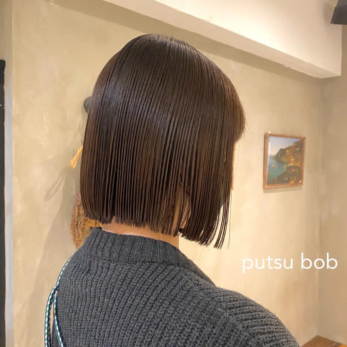 ショート 切りっぱなしボブ ボブ レイヤーカット 暖色カラーayuのヘアスタイル