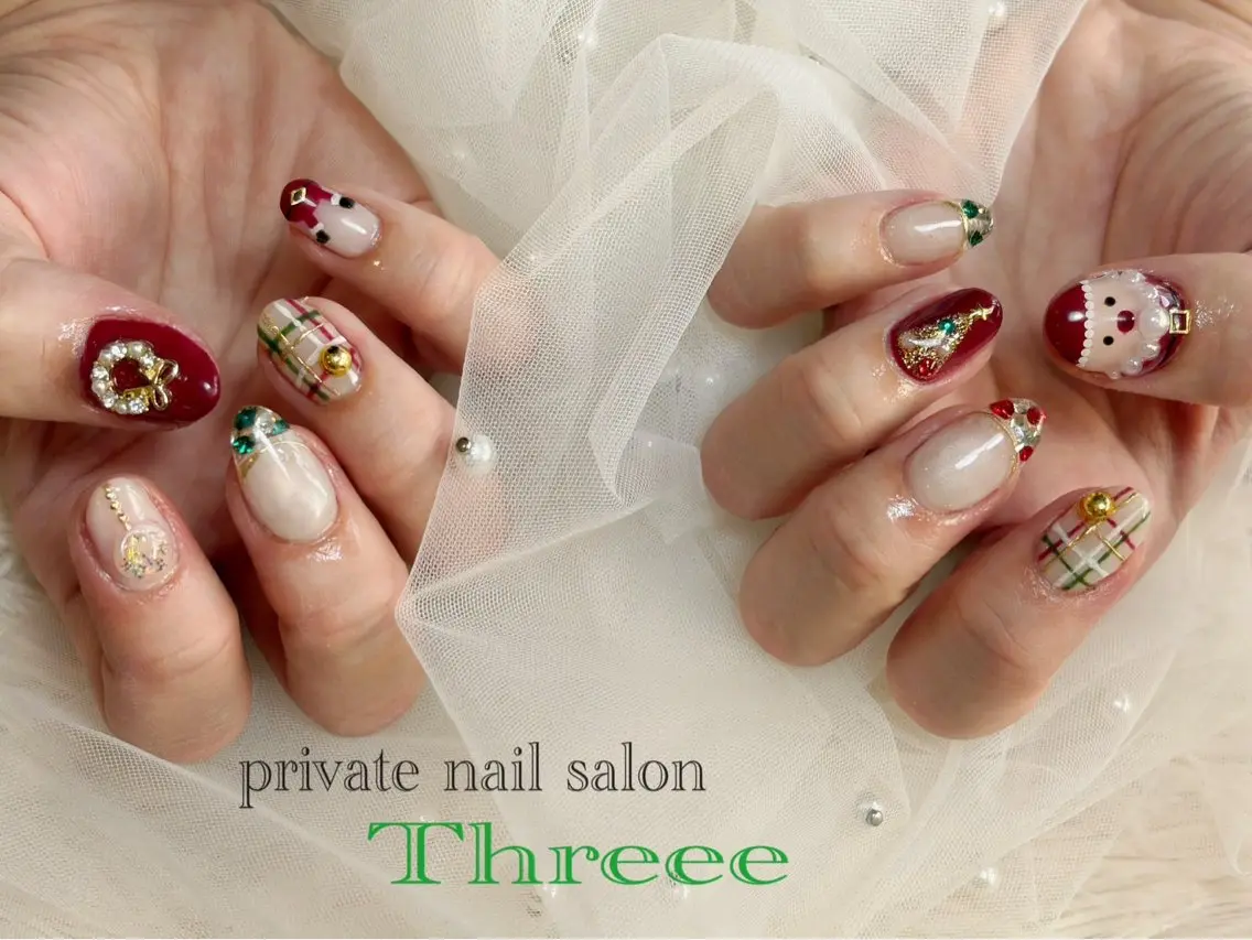 ネイル フレンチネイル ハンドネイル Nail salon - Threee　-のネイルデザイン