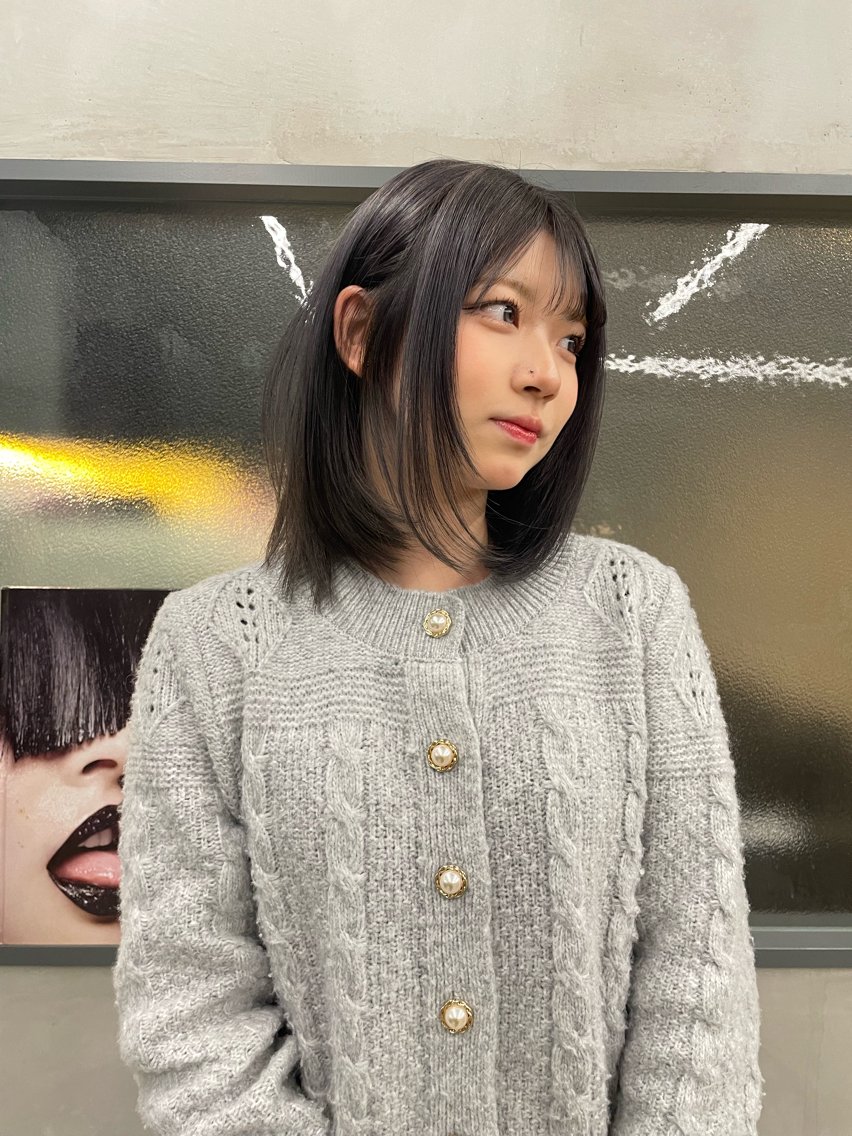 セミロング カラー ヘアカラー トリートメント わかな/レイヤー/ 透明感/艶カラーのヘアスタイル