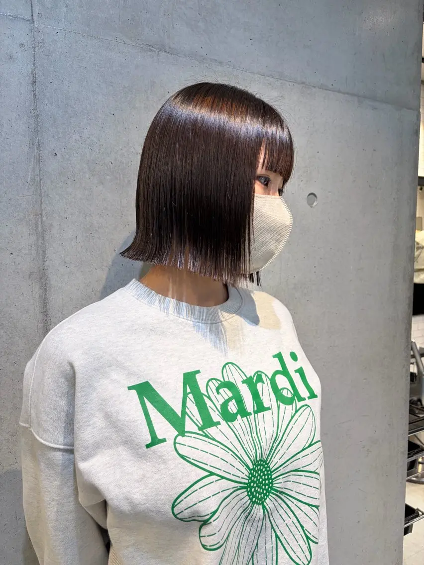 ショート カラー ヘアアレンジ カット ヘアカラー トリートメント ボブ艶モテカラー🫧 カリンのヘアスタイル