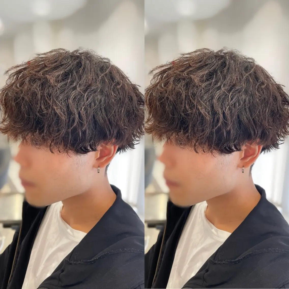 パーマ メンズ マッシュ 波巻きパーマ 🔹メンズ縮毛矯正 川島爽楽🔹のヘアスタイル