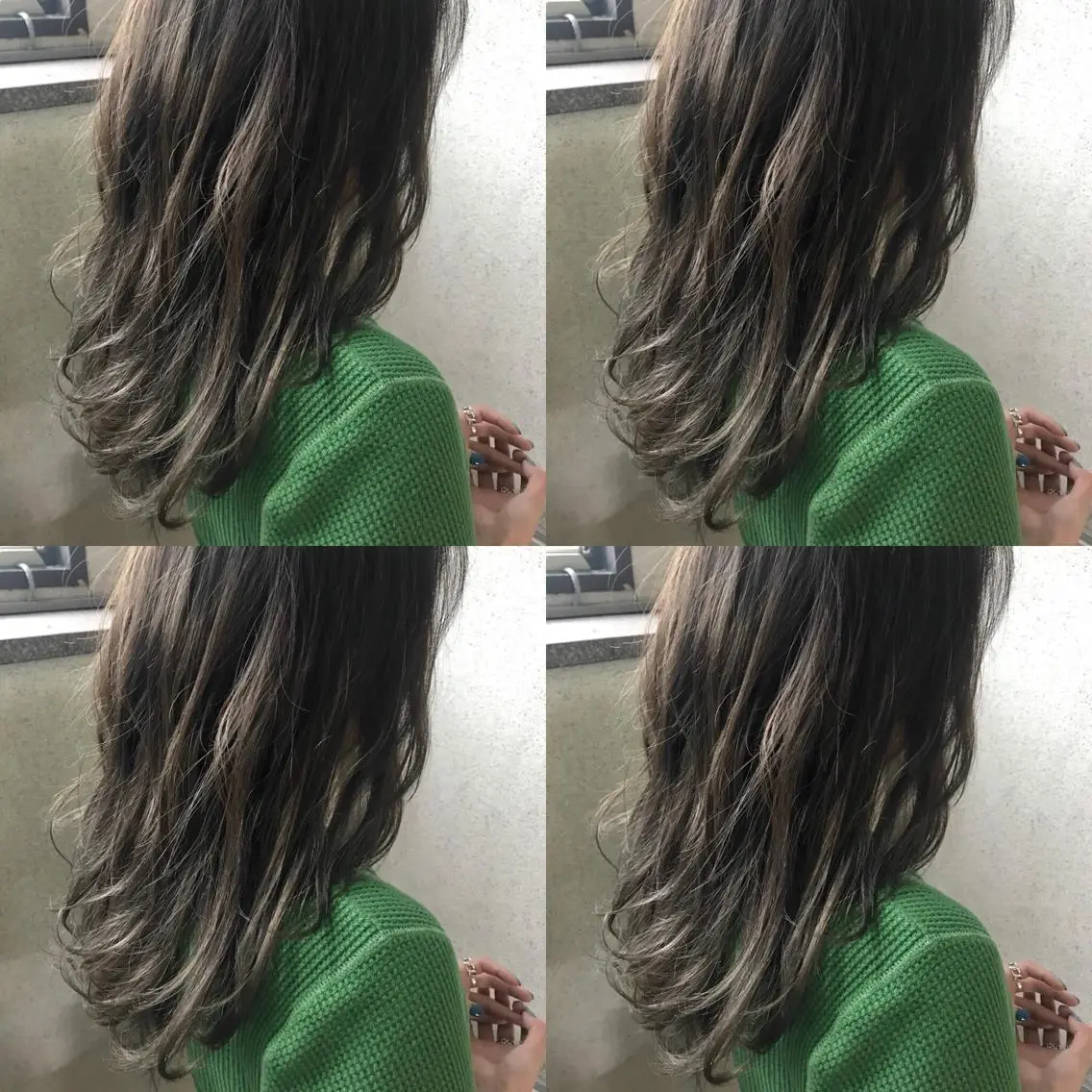 セミロング カラー 小栗 麻衣のヘアスタイル